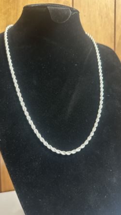 925 STERLING SILVER ROPE CHAIN NECKLACE 22