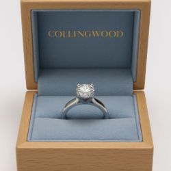 1.39CT NATURAL DIAMOND SOLITAIRE RING – PLATINUM (SI1, H) VALUATION £6850