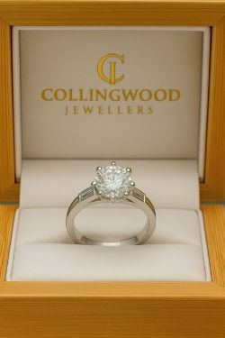 1.57CT ENGAGEMENT NATURAL DIAMOND RING – 18K WHITE GOLD (SI1, H) VALUATION £6950