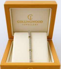 18K YELLOW GOLD 1CT DIAMOND BRACELET 6 1/2 LENGTH INSURANCE VALUE CERTIFICATED £3150