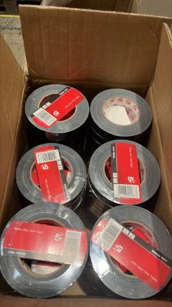 1 X PALLET WITH CLOTH TAPE (5 STAR) 25MM X 50MTR BLACK RRP £530