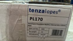 1 X PALLET WITH DOCUMENT WALLETS EXTERNAL 235 X 132MM PLAIN RRP £1300