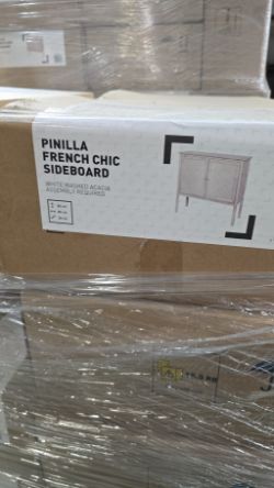 15 X BRAND NEW PINILLA MATT WHITE TEXTURED SIDEBOARD (H)800MM (W)300MM (D)300MM