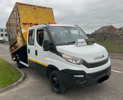 2017 IVECO DAILY 50C15D CREW CAB CAGED TIPPER