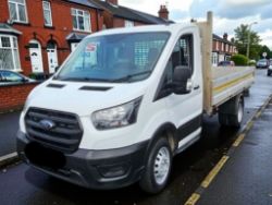 2022 FORD TRANSIT 350 LEADER 130BHP LWB L3 13FT ALLOY DROPSIDE PICKUP – ULEZ FREE ZONE