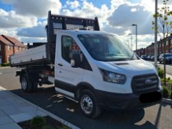 2021 (21 PLATE) FORD TRANSIT 350 LEADER TDCI 130BHP RWD TRW DIESEL TIPPER PICK-UP – MANUAL