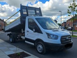 **(ONLY 40K MILEAGE)** 2020 (70 PLATE) FORD TRANSIT 350 LEADER TDCI RWD LWB TIPPER