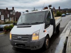 2012/62 FORD TRANSIT T350 LWB DROPSIDE WITH PALFINGER PC1500 CRANE