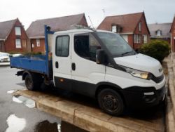 **(ONLY 77K MILEAGE)** 2017 (67) IVECO DAILY 3.5 TON CREW CAB TIPPER 2.3 MULTIJET