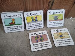 JOBLOT OF 7 - STAR SIGN COASTERS - VARIOUS DESIGNS - BRAND NEW