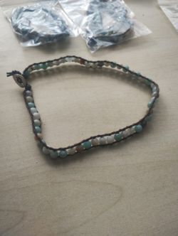 AMAZONITE CRYSTAL BEADED CHOKER WRAPS JOBLOT OF 9 - BRAND NEW