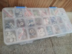 MULTI-PACK MIXED STYLE STAINLESS STEEL RHINESTONE BRACELET KIT IN ORGANIZER BOX – NEW & UNOPENED