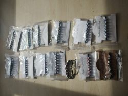 MULTICOLORED FLORAL BEADED ADJUSTABLE ROPE BRACELET JOBLOT OF 13 - BRAND NEW