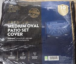 JOB LOT OF 4 PREMIUM MEDIUM OVAL PATIO SET COVER BLACK MASSIVE RE SALE POTENTIAL