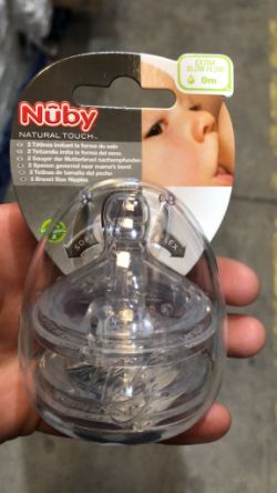 72 X NUBY NATURAL TOUCH SOFT-FLEX BABY BOTTLE TOPS (2 PACK)