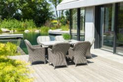 ALEXANDER ROSE HAZELMERE RECTANGULAR DINING SET LUXURY RATTAN GARDEN FURNITURE RRP £2400