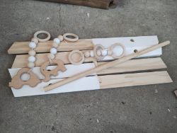 KIDS WOODEN HANGING MOBILE - NEW IN BOX