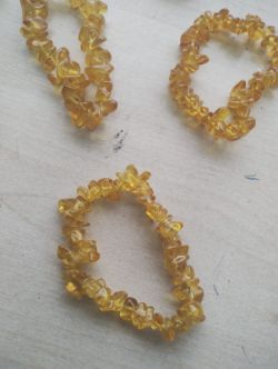 YELLOW CITRINE CRYSTAL CHIP BRACELET JOB LOT OF 21 - BRAND NEW