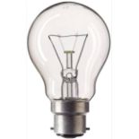 1000 X LEUCI-100W B22 GLS BULB YELLOW (100)*NBC*