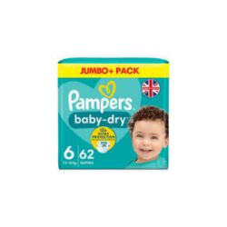 PAMPERS SIZE SIX NAPPIES X 10 PACKS (62 PER PACK) RRP 140