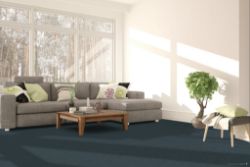 140M2 (35M X 4M) ULTRA BUDGET CARPET TWIST PILE – DENIM BLUE - RRP £2,170