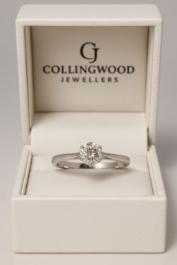 0.65CT DIAMOND RING 18CT WHITE GOLD SIZE L1/2 INSURANCE VALUE CERTIFICATED £2475