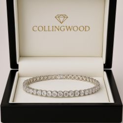 2.39CT DIAMOND TENNIS BRACELET 18CT WHITE GOLD IN GIFT BOX WITH VALUATION CERTIFICATE OF £7,995