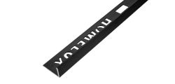 350 PIECES OF 10MM METAL STRAIGHT EDGE BRUSHED BLACK 1.83M
