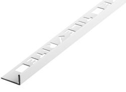502 X ULTRA SHINE WHITE 12MM L SHAPED TRIM LENGTH 2.44M