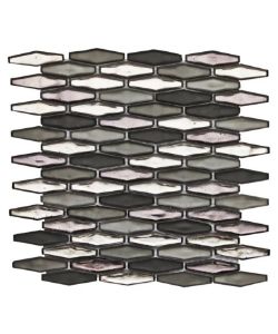 33 BXS (495 PCS) STREX PEWTER ASH MOSAIC WALL TILE SHEETS 30.5 X 33.8CM.