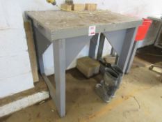 Two Bespoke timber workbenches,1m x 700mm