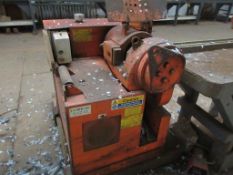 La Roche LR 980A LRH0253 bar bending & cutting machine with gravity roller conveyor, 2.4m x 650mm