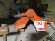 Un-named beam clamps, SWL 2 ton NB: This item has no record of Thorough Examination. The purchaser
