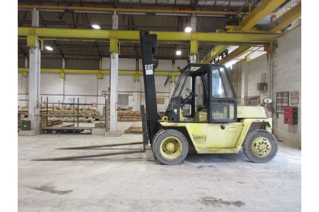 CAT V180B diesel dual mast forklift truck, 8 tonne, type D, serial no. 84Y581, all weather cabin, - Image 6 of 16