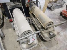 Two Master portable diesel space heater, 110v