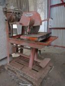Red Band UK petrol stone saw, Model BSD45, serial no. 409480 with Honda GX petrol engine