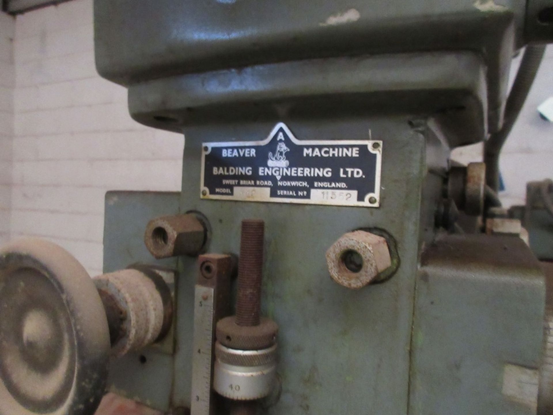 Balding Engineering Beaver Mill milling machine, MK2, serial no. 11552, table size: 2.4m 260mm - Image 3 of 4