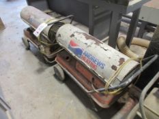 Two Andrews Heating portable diesel space heaters, 110v
