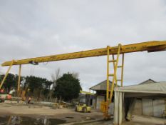 Pelloby 12.5 ton 50m span rail mounted portal yard crane, approx. height: 10m, classification A4,