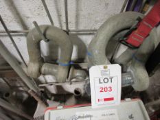 Three various size D shackles NB: This item has no record of Thorough Examination. The purchaser