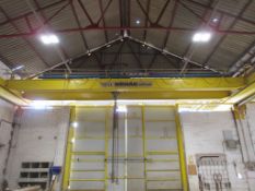 Demag 12.5T overhead twin beam travelling gantry crane, serial no. 5853/89, 11.5m span with SWF