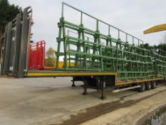 Dennison Trailers tri-axle step frame trailer SGK DF 25PSGL048062 (2016) gross weight 39,000kg (ref.