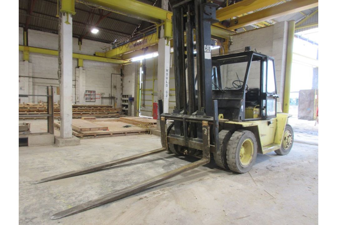 CAT V180B diesel dual mast forklift truck, 8 tonne, type D, serial no. 84Y581, all weather cabin, - Image 2 of 16