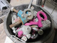 Quantity of lifting eyes and D shackles NB: This item has no record of Thorough Examination. The