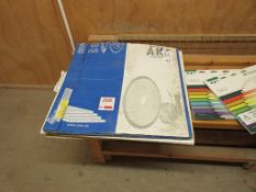 Quantity of assorted saw blades including Stehle 350 dia, Stehle 250 dia, Ake and Stehle 500 dia,