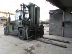 Sisu/ Kalmar Scercat TD2010M diesel triple mast forklift truck, 98-10-141, serial no. C20SSM, dual