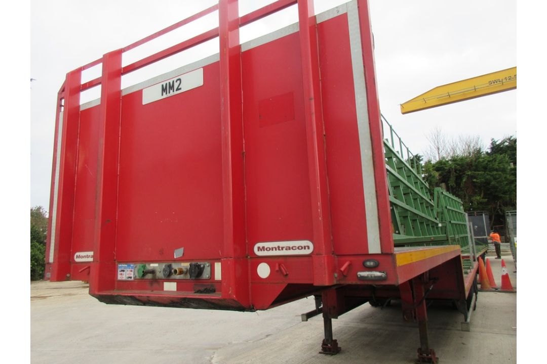 Montracon tri-axle step frame trailer ID No. SMRF3ASXXAJ117186, ID Mark C417691 (2016) gross - Image 2 of 9