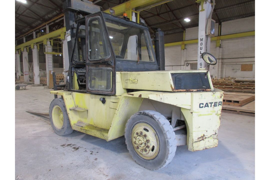 CAT V180B diesel dual mast forklift truck, 8 tonne, type D, serial no. 84Y581, all weather cabin, - Image 3 of 16