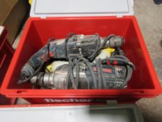 Four various Bosch drills, 110v