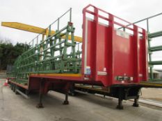 Montracon tri-axle step frame trailer ID No. SMRF3ASXXAJ117186, ID Mark C417691 (2016) gross